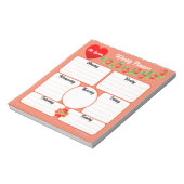 Peach Weekly Planner Flowers Arrangement Bloc-note (Tourné)