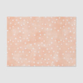 Peach White Dots Birthday Tissuepapier (Voorkant)
