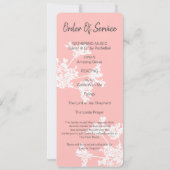 Peach White floral Célébration De La Vie Carte pho (Dos)