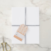 Peach White Modern Damask Gift Tags Cadeaulabel (Met Touw)