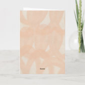 Peach & White Romantisch Jubileum Gevouwen Groet Kaart (Achterkant)