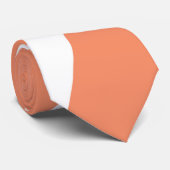 Peach & White Sunray Pattern Stropdas (Opgerold)