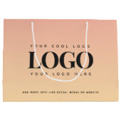 Peach & Yellow Summer Company Logo Business Custom Groot Cadeauzakje (Achterkant)