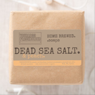 Peach Zee Salt Logo Rustic  Craft Packaging Etiket