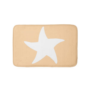 Peach Zee Star Bath Mat