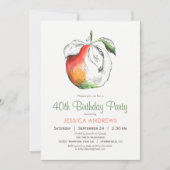 Peaches Anniversaire Fête Invitation (Devant)