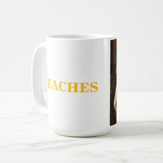 PEACHES CAFÉ MUG ! (Devant gauche)
