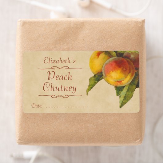 Peaches Canning étiquette (En situation)