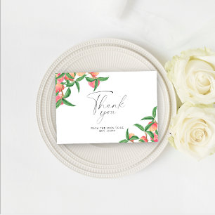 Peaches - carte de remerciements de douche nuptial