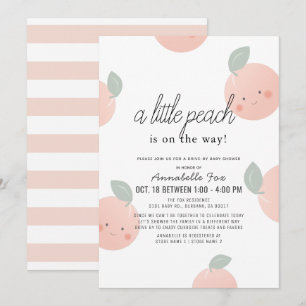 Peaches & Cream Schattige Kawaii Drive-by Baby sho Kaart