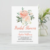 Peaches Et Crème Nuptiale Douche Invitation (Debout devant)