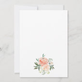 Peaches Et Crème Nuptiale Douche Invitation (Dos)