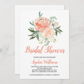 Peaches Et Crème Nuptiale Douche Invitation (Devant / Derrière)