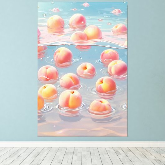 Peaches Étendu Canevas Impression (Insitu (Plancher de Bois))