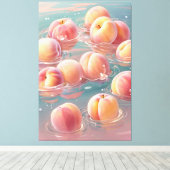 Peaches Étendu Canevas Impression (Insitu (Plancher de Bois))
