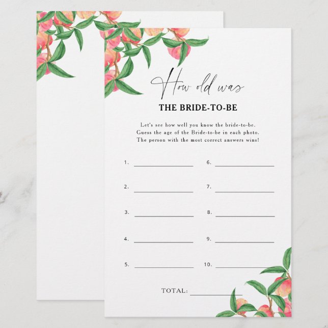 Peaches - Hoe oud was de bruid om te spelen (Voorkant / Achterkant)