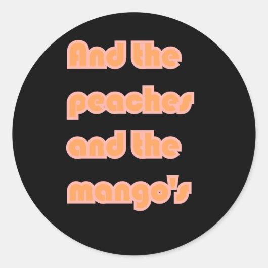 Peaches Mango's Sticker (Voorkant)