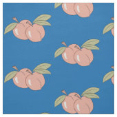 Peaches Motif de fruits tissu bleu (Échantillon)