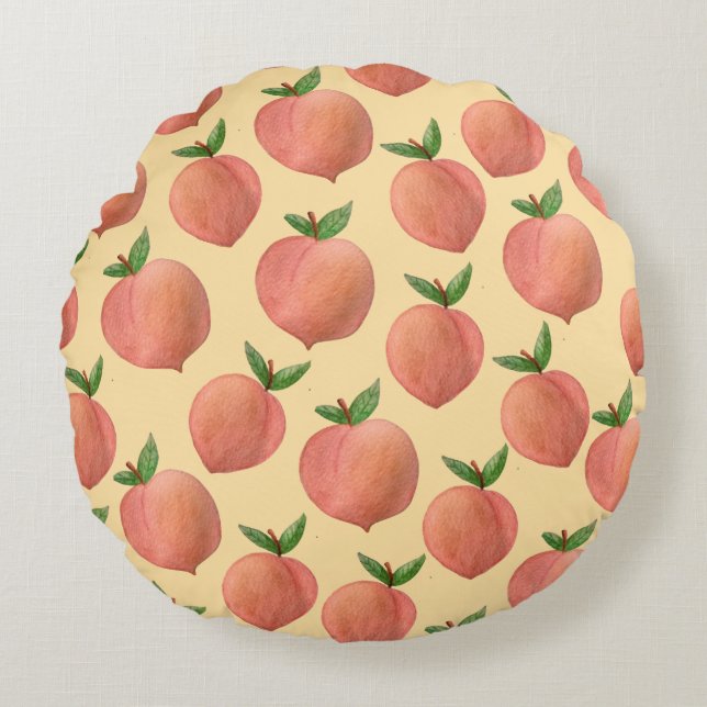 Peaches Rond Kussen (Voorkant)
