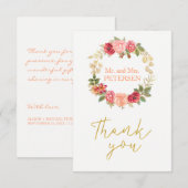 Peacht or rose roses mariage de couronne merci (Devant / Derrière)