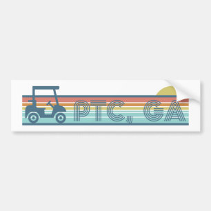 Peachtree City Georgia Golf Cart Life Bumpersticker