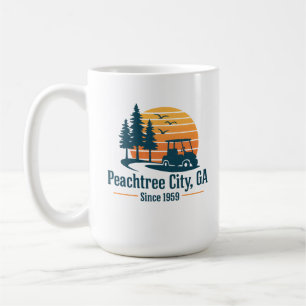Peachtree City  golfkar zonsondergang sinds 1959 Koffiemok