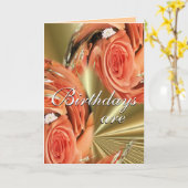 PeachWhirl van Rozen--aanpassen-elke gelegenheid Kaart (Gele Bloem)