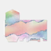 Peachy Agaat |  zachte pastel Waterverf Ombre Bedankdoosjes (Uitgevouwen)
