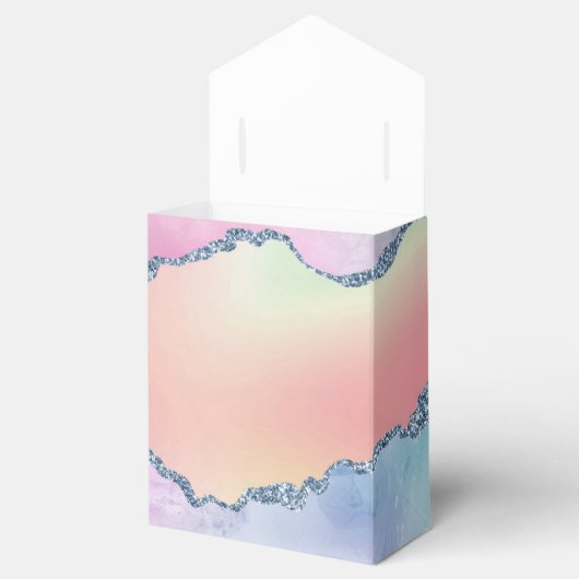 Peachy Agaat |  zachte pastel Waterverf Ombre Bedankdoosjes (Geopend)