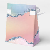 Peachy Agaat |  zachte pastel Waterverf Ombre Bedankdoosjes (Achterkant)