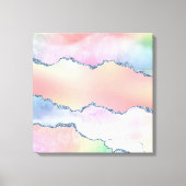 Peachy Agaat |  zachte pastel Waterverf Ombre Canvas Afdruk (Voorkant)