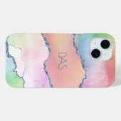 Peachy Agaat | zachte pastel Waterverf Ombre Case-Mate iPhone Case (Achterkant (horizontaal))