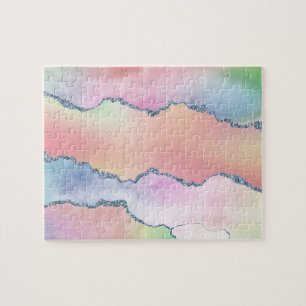 Peachy Agaat zachte pastel Waterverf Ombre Legpuzzel