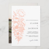 Peachy Anemone Kaart (Voorkant / Achterkant)