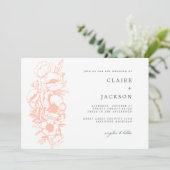 Peachy Anemone Kaart (Staand voorkant)