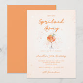 Peachy Cocktail besprenkeld weg 30ste verjaardagsf Kaart (Voorkant / Achterkant)