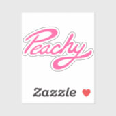 " Peachy ", en rose autocollant (Feuille)