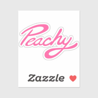 " Peachy ", en rose autocollant