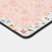 Peachy Floral Design - Tapis de bureau personnalis (Coin)