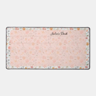 Peachy Floral Design - Tapis de bureau personnalis