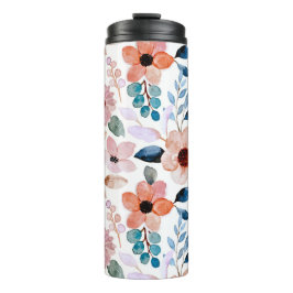 Peachy Flower Tumbler Thermosbeker