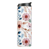 Peachy Flower Tumbler Thermosbeker (Gedraaid links)