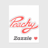 " Peachy " in rode sticker (Vel)