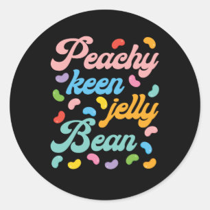 Peachy Keen Jelly Bean Ronde Sticker