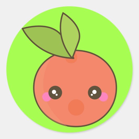Peachy Keen Ronde Sticker (Voorkant)