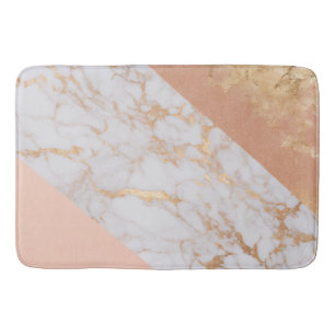 Peachy Marble Elegance Badmat