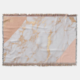Peachy Marble Elegance Deken