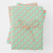 Peachy Mint Tango Wrapping Paper Flat Sheet Set (In situ)
