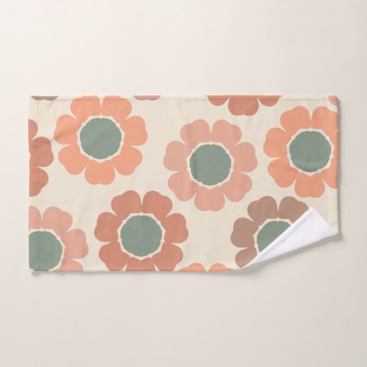 Peachy Neutral Floral Design (Serviette à main)