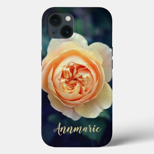 Peachy Oranje Garden Roos Flower Personalized Case-Mate iPhone Case (Achterkant)